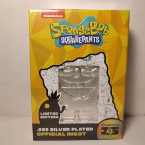 Spongebob Squarepants Silver Plated 25th Anniversary Ingot Official Figurine